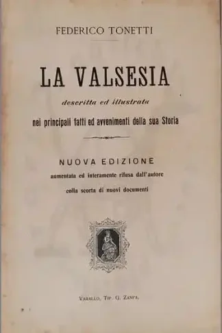 TONETTI FEDERICO Valsesia descritta