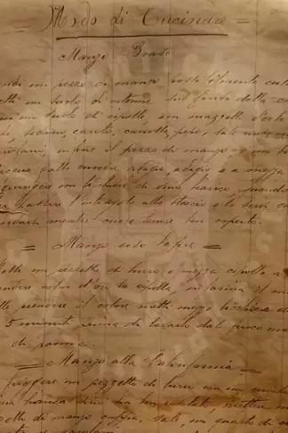 Gastronomia Cucina Ricettario Manoscritto