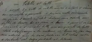 ricette manoscritto cucina gastronomia