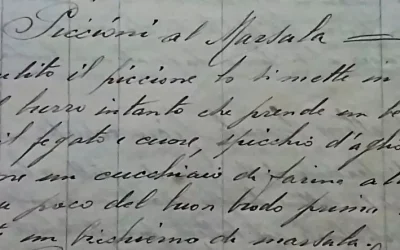 ricette manoscritto cucina gastronomia