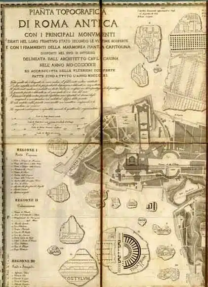 Luigi Canina Pianta Roma