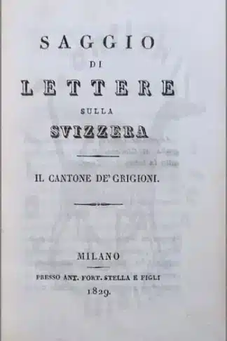 Dandolo Tullio Svizzera Grigioni